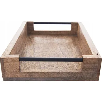 Servírovací tác podnos dřevěný do kuchyně na snídani 30,5x20,5x6 cm