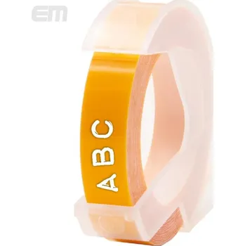 Pásek do tiskárny Páska AltPrint [Dymo] 3D, 9mm žlutá sytá, bílý tisk, 3m - 1ks