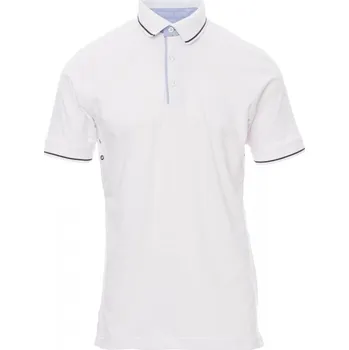 Pánské tričko Payperwear Pánská polokošile Cambridge se žebrovaným lemem Barva: bílá - modrá námořní, Velikost: 5XL