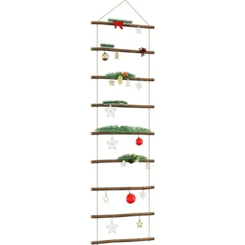 Bytová dekorace vidaXL Nástěnná dekorace ve tvaru žebříku 50x150 cm Přírodní větev [4101015]