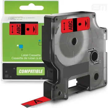 Pásek do tiskárny Páska AltPrint [Dymo] D1, 12mm (45017) červená, černý tisk, 7m