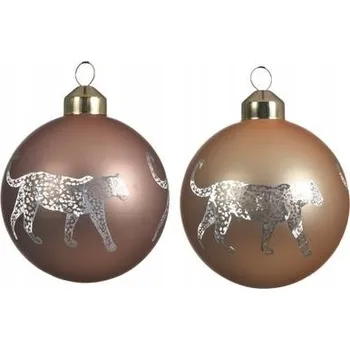 Vánoční ozdoba Sada 2 skleněných vánočních koulí "Joel", Ø 8 cm Decoris