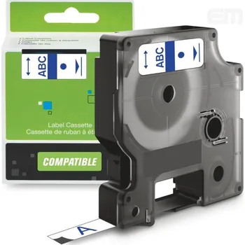 Pásek do tiskárny Páska AltPrint [Dymo] D1, 9mm (40914) bílá, modrý tisk, 7m