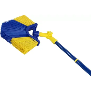 Teleskopická rohová smeták s otočným kloubem hlavice – 4 m, plastová rukojeť a odolné štětiny