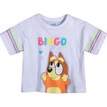 Dívčí tričko Dívčí tričko BLUEY BINGO oranžový potisk Velikost: 92