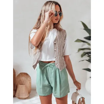 Dámské kraťasy Dámské šortky RELAX TIME SY0458 Barva: Zelená, Velikost: 2XL