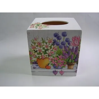 Krabice na papírové kapesníky - Květinová