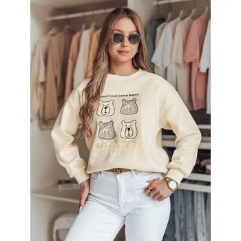 Dámská mikina Dámská mikina oversize z misiami MISOMedvídekS BY1434 Barva: Bílá, Velikost: ONE SIZE