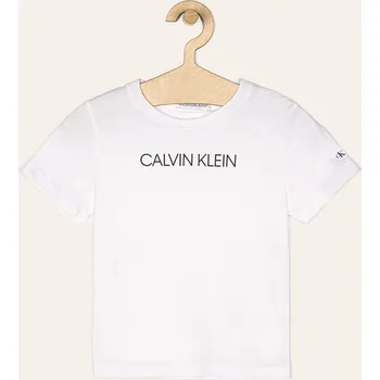 Chlapecké tričko Calvin Klein Jeans - Dětské tričko 104-176 cm IB0IB00347 bílá 00X, vel. 164