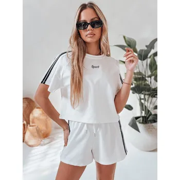 Dámská tepláková souprava komplet LOVE SPORT AY1135 Barva: Bílá, Velikost: L/XL