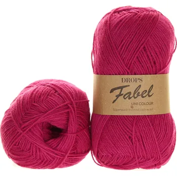 Příze Drops Fabel uni colour 109 fuchsiová