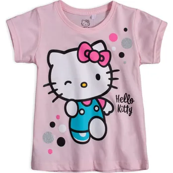 Dívčí tričko HELLO KITTY růžové 128