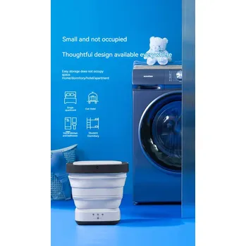 Pračka Přenosná plně automatická mini skládací pračka (Ready Stock)+Moyu (Malá pračka. Mini.)