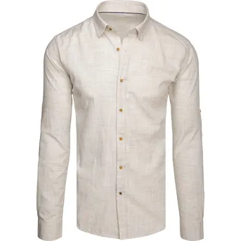 Pánská košile Pánská košile casual DX2652 Barva: Béžová, Velikost: L