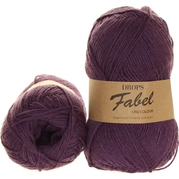 Příze Drops Fabel uni colour 104 fialová