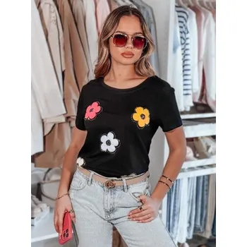 Dámské tričko Dámské květované tričko DAISYLA černá