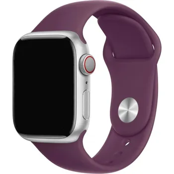 Řemínek na hodinky Silikonový řemínek s kratší a delší přezkou pro Apple Watch 42mm / 41mm / 40mm / 38mm - fialový
