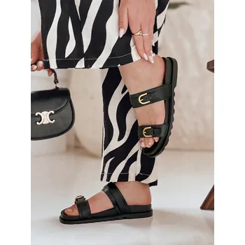 Dámské pantofle Dámské pantofle s přezkami NICE MOVE ZY0887 Barva: Černá, Velikost: 39