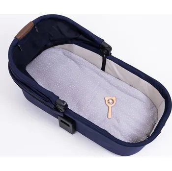 Tulimese Podložka do korbičky mušelínová puntíkatá šedá