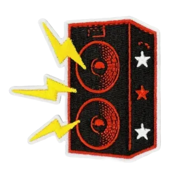 Nášivka Nažehlovací nášivka - rock - zvuk (6,8 x 6,4 cm)