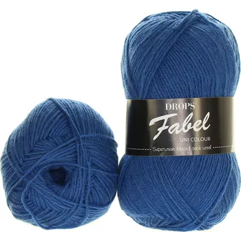 Příze Drops Fabel uni colour 108 modrá