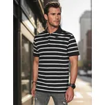 Pánská košile polo s pruhy PX0636 Barva: Černá, Velikost: 2XL