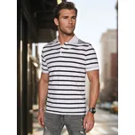 Pánská košile polo s pruhy PX0636 Barva: Bílá, Velikost: M