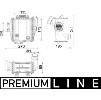 Turbodmychadlo Chladič turba MAHLE CI 639 000P