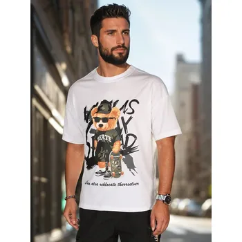 Pánské tričko Tshirt Pánské tričko s potiskem RX5646 Barva: Bílá, Velikost: 2XL