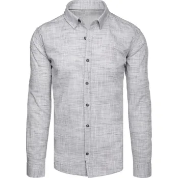Pánská košile Pánská košile casual DX2652 Barva: Světle Šedá, Velikost: 3XL