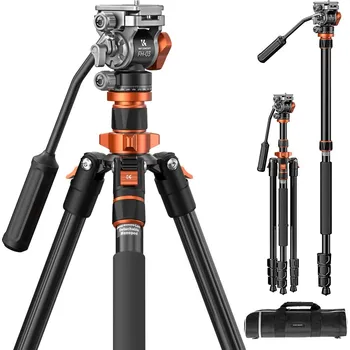 Stativ Kamerový ALU videostativ nebo monopod 200cm s fluidní hlavou