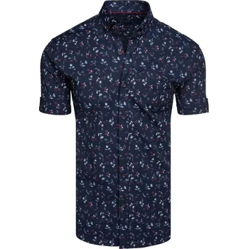 Pánská košile Pánská košile s krátkým rukávem KX1038 Barva: Tmavě Modrá, Velikost: M