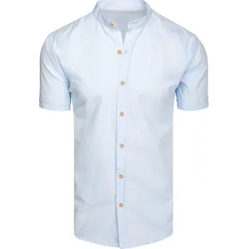 Pánská košile Dstreet Pánská košile s krátkým rukávem KX0000 Barva: Světle Modrá, Velikost: M