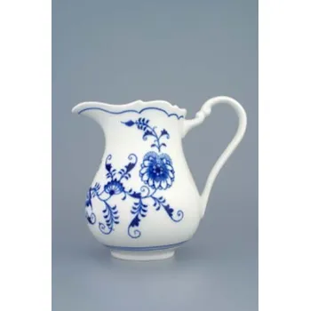 Konvička na mléko Cibulák mlékovka vysoká 0,85 l, originální cibulákový porcelán Dubí, cibulový vzor,