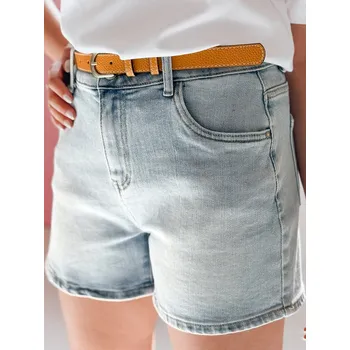 Dámské kraťasy Dámské džínové šortky s páskem SUNNY JIN SY0470 Barva: Nebeská, Velikost: S