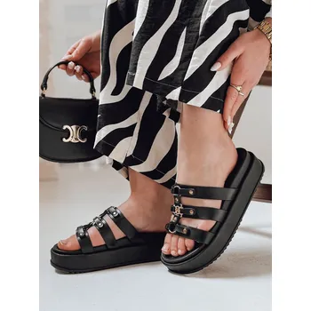 Dámské pantofle Dámské pantofle na platformě PLATOFI ZY0879 Barva: Černá, Velikost: 39