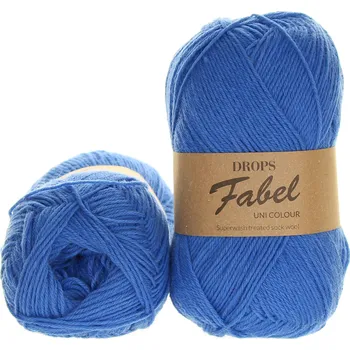 Příze Drops Fabel uni colour 116 modrá chrpa
