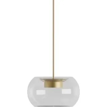 Závěsné stmívatelné LED svítidlo LUCIS NUPAR GLASS CRI90 přímé/nepřímé svícení Varianta: Ø 350 x 200 mm, mosaz, 9,5 W, 989 lm, 4000 K