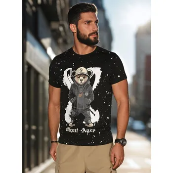 Pánské tričko Tshirt Pánské tričko s potiskem RX5656 Barva: Černá, Velikost: 2XL