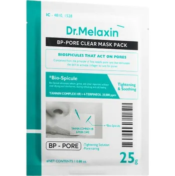 Pleťová maska DR. MELAXIN - BP-PORE CLEAR MASK PACK - Čisticí a stahující plátýnková maska na póry s Bio-Spicule technologií 30 g