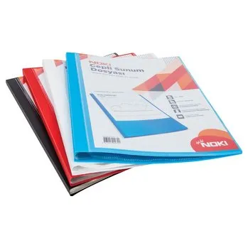 Archivační box Noki, Katalogová kniha, 40 kapes, PP, A4, s přední kapsou, modrá