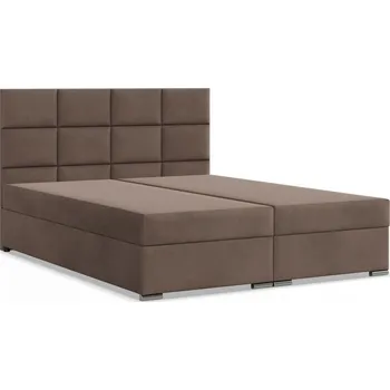 Postel Kontinentální postel s úložným prostorem CALVI 140x200 výběr z barev TRINITY 6 hnědá