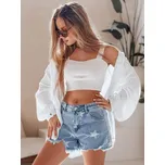 Dámské džínové šortky s hvězdy MOONSTAR SY0471 Barva: Nebeská, Velikost: XL