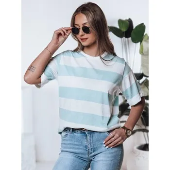 Dámské tričko Dámské pruhované tričko ALMIN tyrkysové