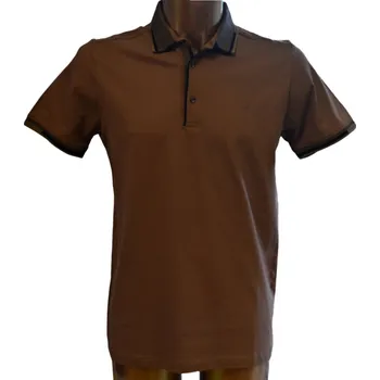 Pánská košile Pánská polo košile - hnědé barvy - L