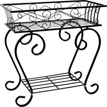 Stojan na květiny Garden Pleasure Kovový stojan na rostliny 28 x 58 x 59 cm černý