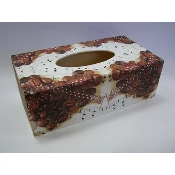 Krabice na papírové kapesníky - Kávové srdce