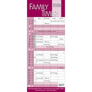 Family Timer Malve 2026 - Korsch Verlag