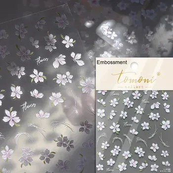 Květinové 5D samolepky na nehty pro léto | samolepky, nálepky - TO4186