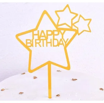 Party dekorace 10 ks ozdoba na dort pro narozeniny a oslavy | dekorace dortu 10 ks - Styl 5